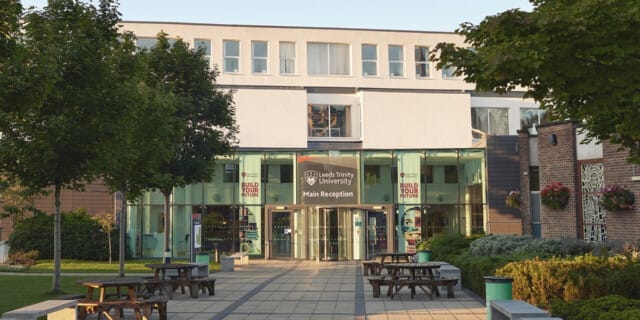 The outside of the Leeds Trinity University building.
